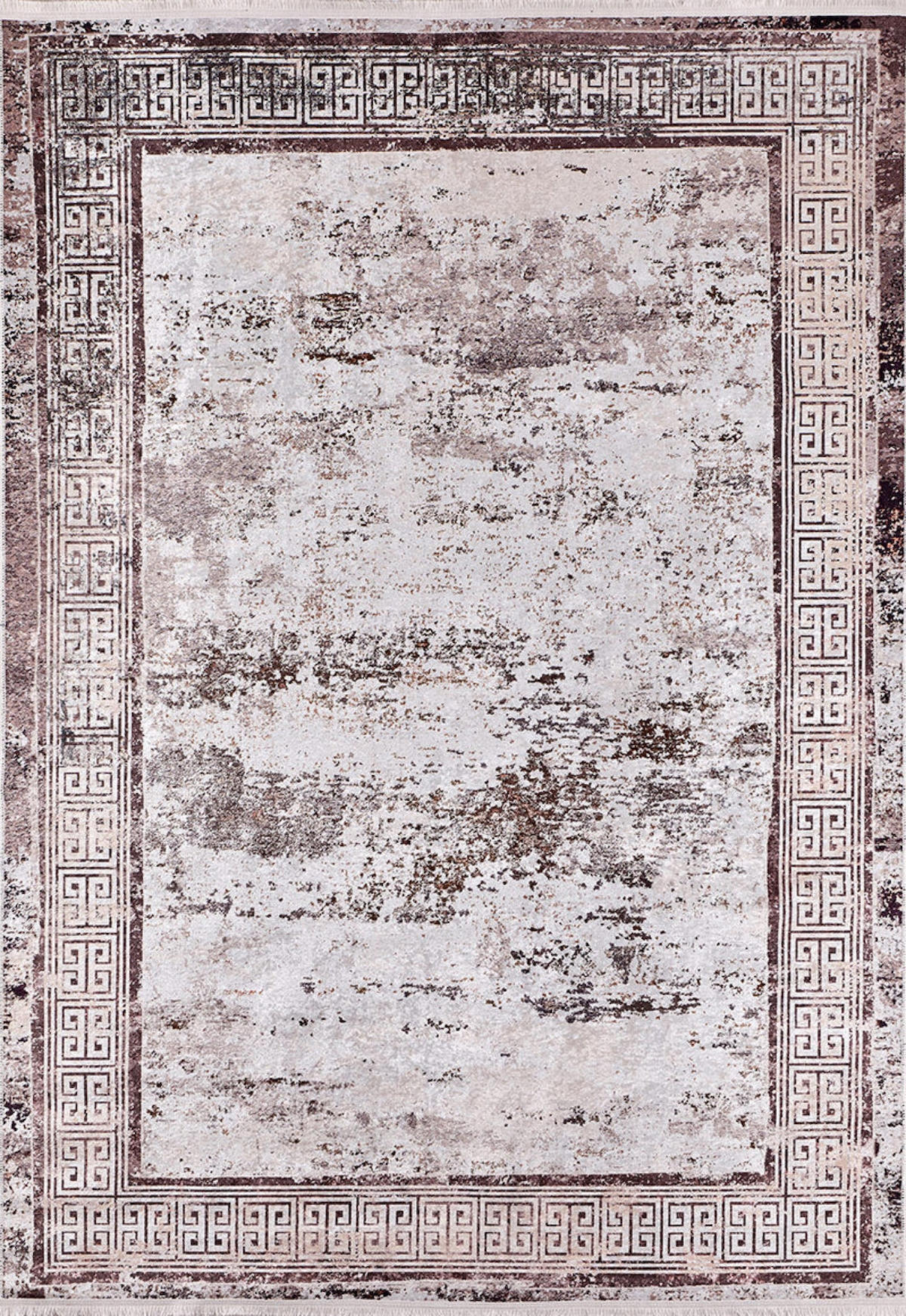 Bespoky Kopeysk Bej 6 mm Pamuk Yıkanabilir İnce Kaymaz Jüt Taban Dikdörtgen Makine Dokuma Salon Halısı 230x230 cm