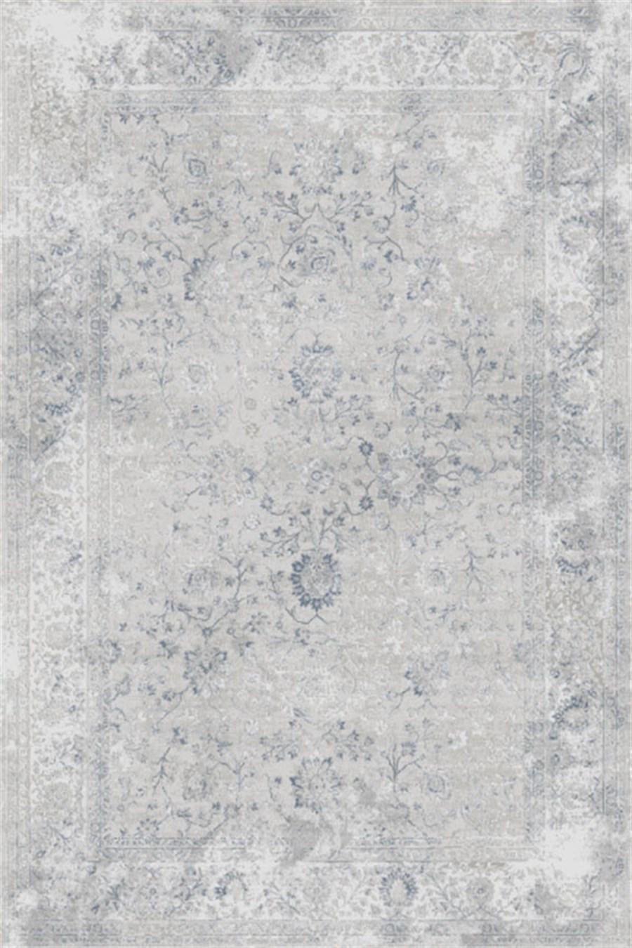 Padişah Rönesans Gri 7 mm Akrilik Yıkanabilir İnce Kaymaz Dikdörtgen Makine Dokuma Salon Halısı 100x300 cm