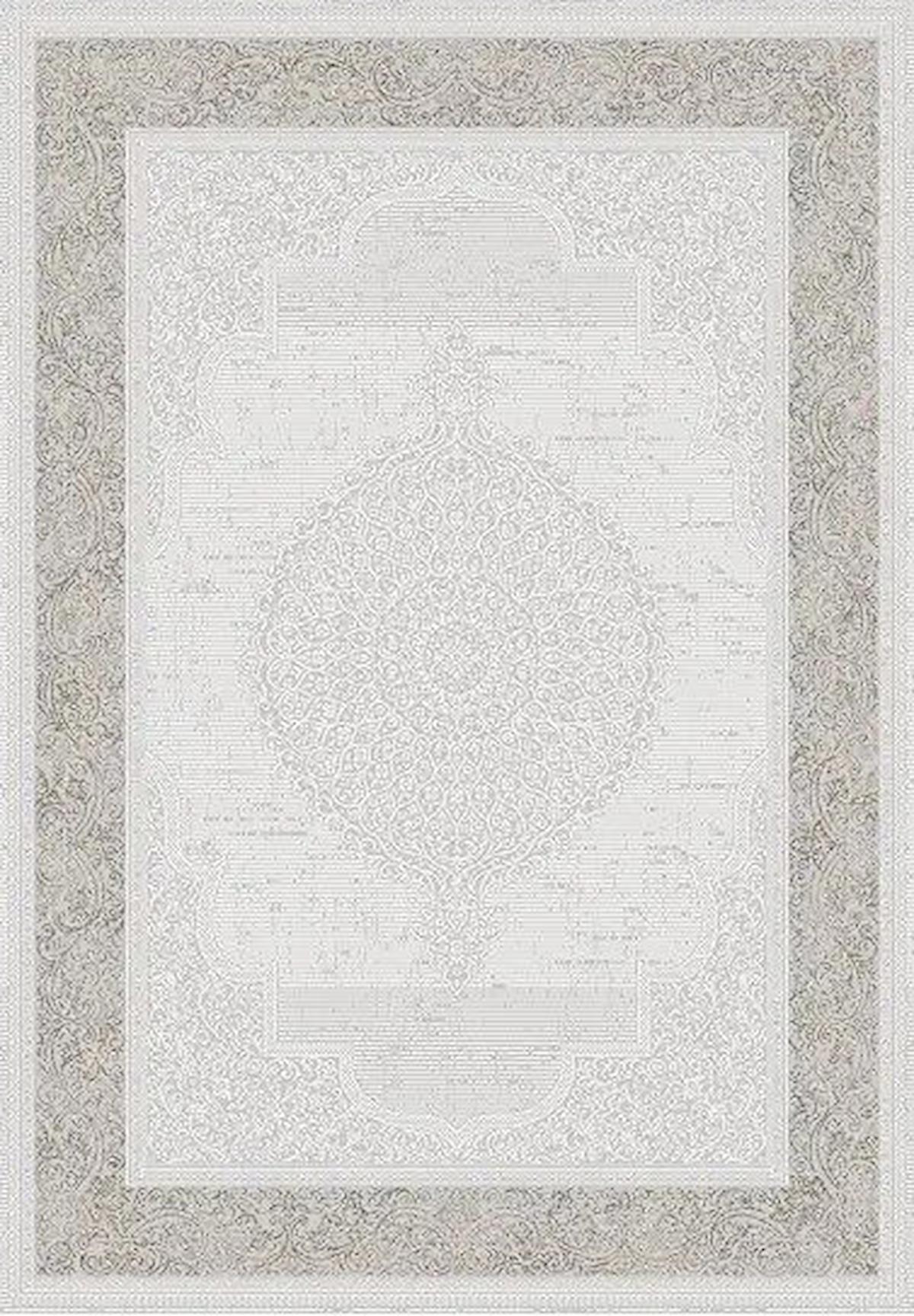 Kreasyon Halı A0205 Krem 9 mm Akrilik Yıkanabilir Kalın Pamuk Taban Dikdörtgen Makine Dokuma Salon Halısı 160x230 cm