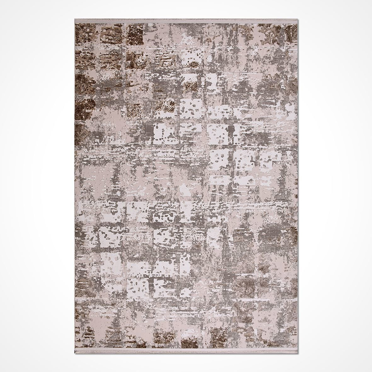 Crea Halı Pınar 9435BB Krem 6 mm Polipropilen Toz Tutmaz Yıkanabilir İnce Soyut Temalı Dikdörtgen Makine Dokuma Salon Halısı 140x300 cm