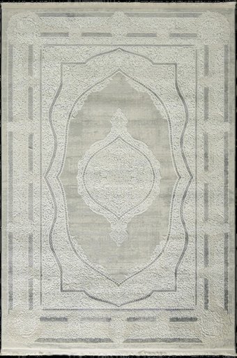 Tuğra Halı Mabeyn 12907 Gri 10 mm Polyester Silinebilir Yıkanabilir Orta Dikdörtgen Makine Dokuma Salon Halısı 160x235 cm