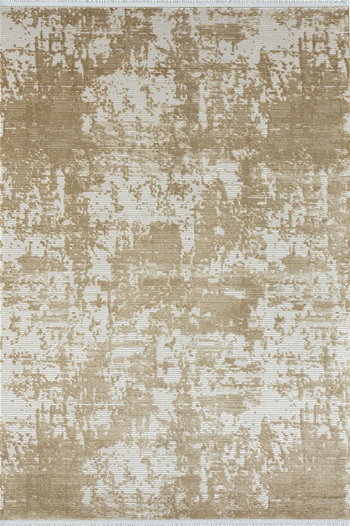 Seyran Halı Crown 1077 Altın 12 mm Akrilik Yıkanabilir Kalın Dikdörtgen Makine Dokuma Salon Halısı 80x300 cm