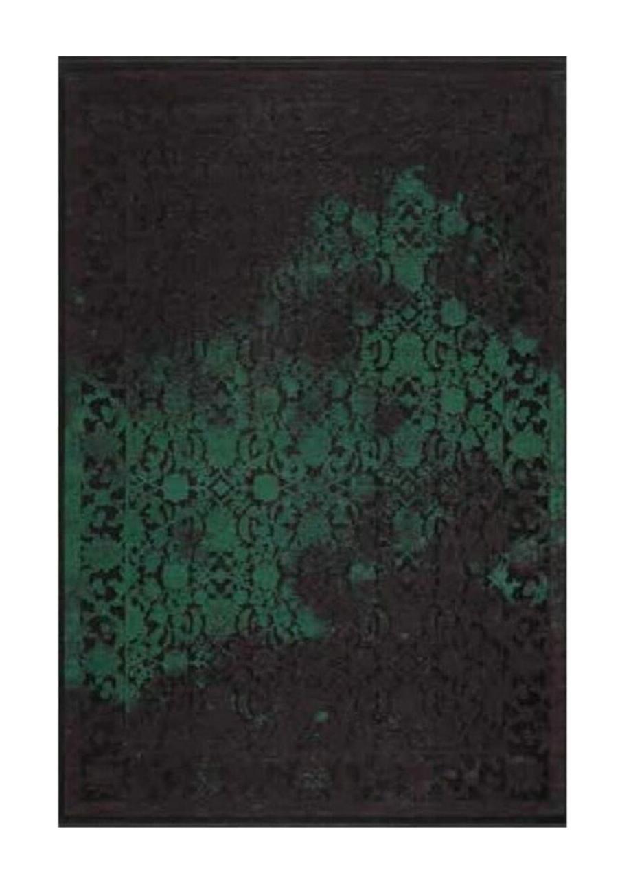 Mevlana Bazaar Corfu Çok Renkli 6 mm İpek-Yün Antibakteriyel Yıkanabilir İnce Kaymaz Örme Taban Dikdörtgen Makine Dokuma Salon Halısı 80x500 cm