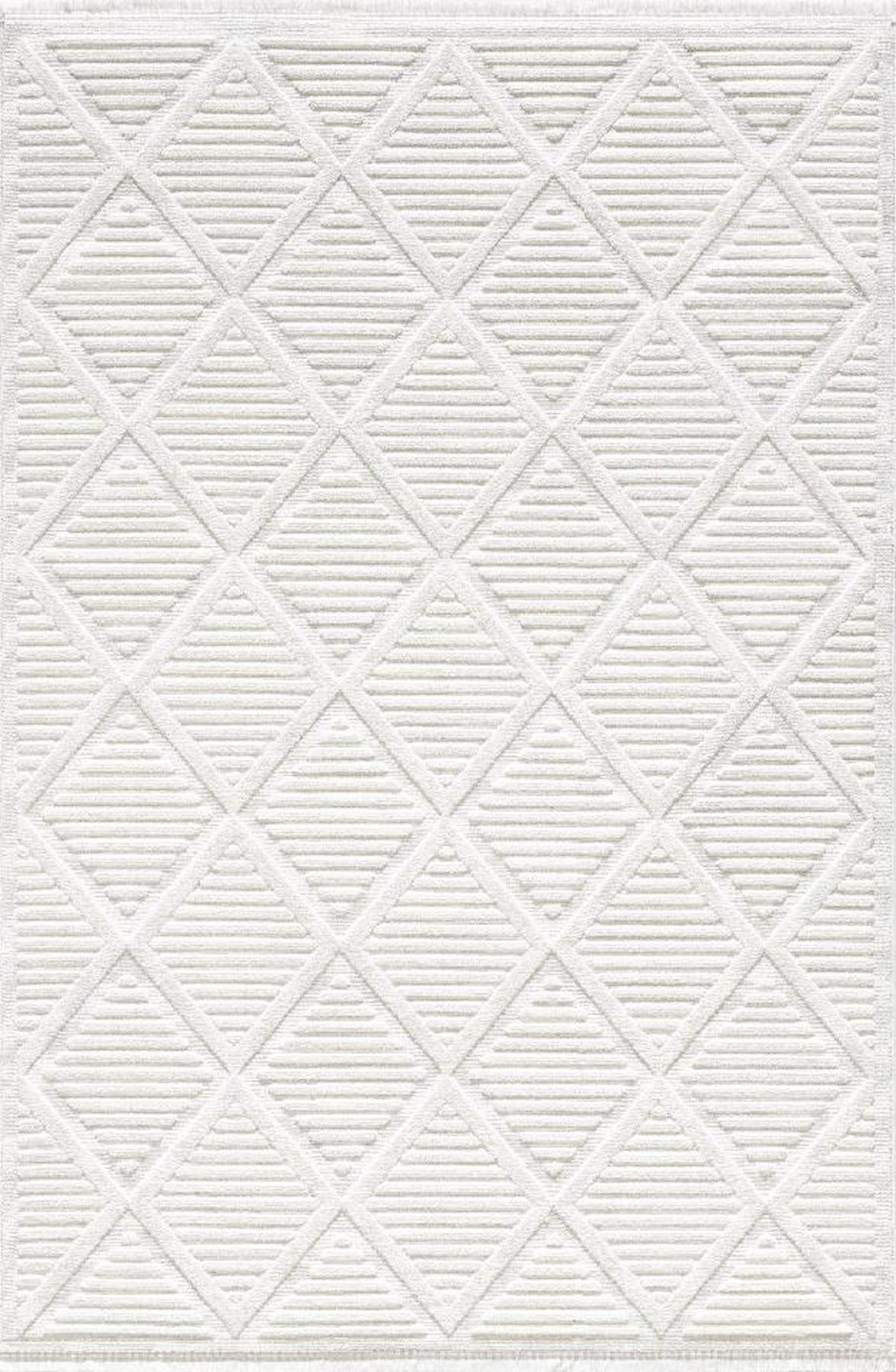 Pierre Cardin Quenta Krem 9 mm Mikropolyester Antibakteriyel Yıkanabilir İnce Kaymaz Dikdörtgen Makine Dokuma Salon Halısı 100x200 cm