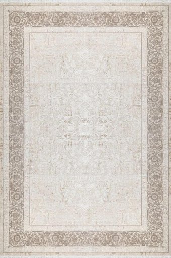 Sanat Halı Gusto 3724 Gri 7 mm Pamuk Antibakteriyel Yıkanabilir Kalın Kaymaz Lateks Taban Dikdörtgen Makine Dokuma Salon Halısı 150x450 cm