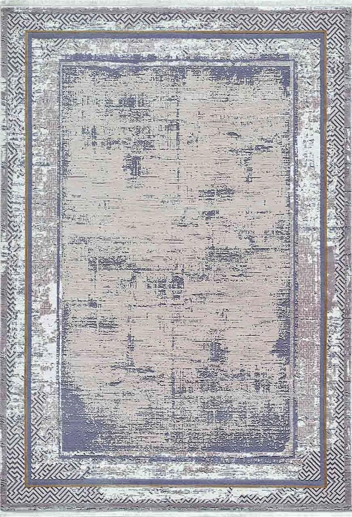 Artemis Halı Couture 867B Gri 6 mm Akrilik Yıkanabilir İnce Kaymaz Jüt Taban Dikdörtgen Makine Dokuma Salon Halısı 80x150 cm