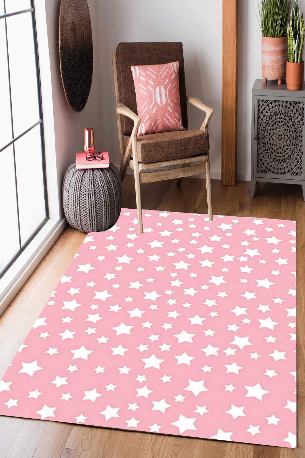 Homier Collection H-CK-10109A Çok Renkli 9 mm Pamuk Antibakteriyel Yıkanabilir Orta Kaymaz Dikdörtgen Makine Dokuma Çocuk Odası Halısı 80x500 cm