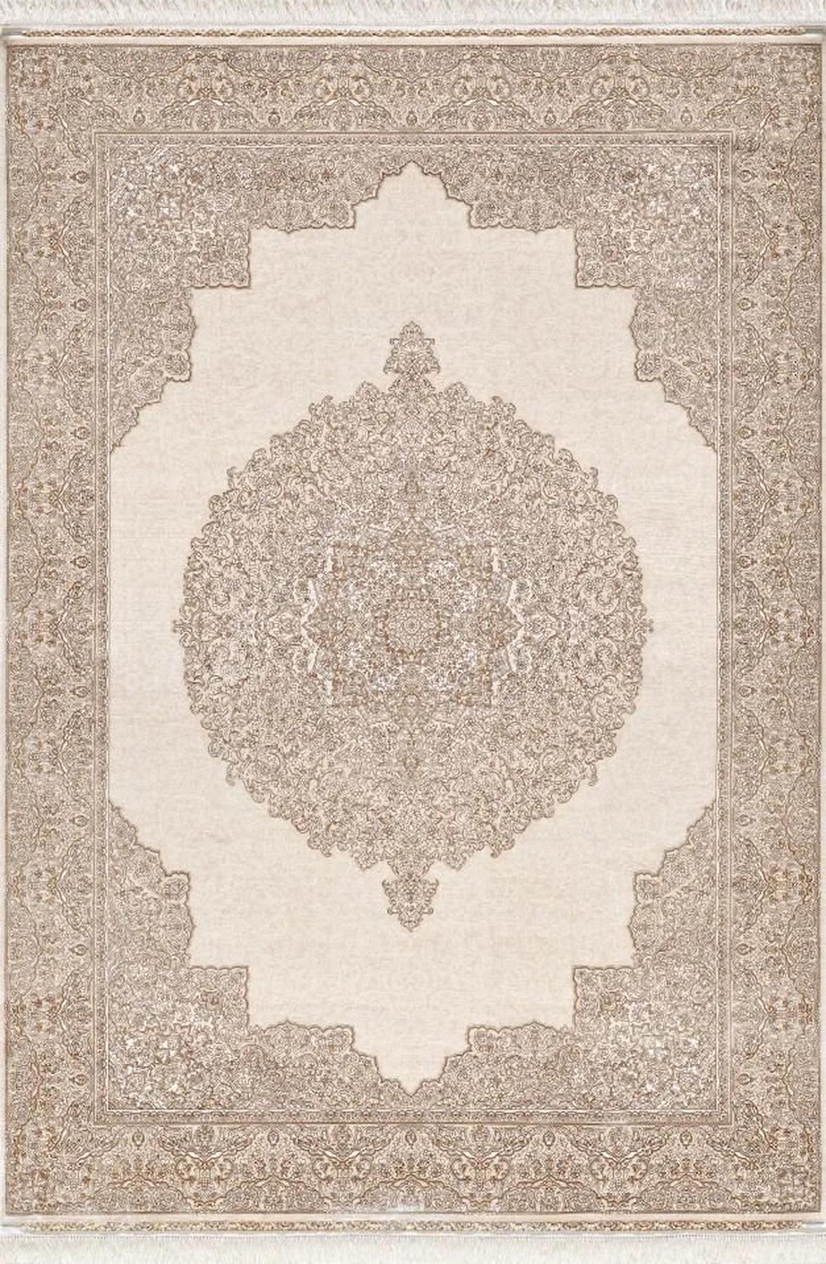 Pierre Cardin Persia YZ05A Kahverengi - Krem 0.8 mm Akrilik Yumuşak Yıkanabilir İnce Kaymaz Dikdörtgen Makine Dokuma Salon Halısı 80x150 cm