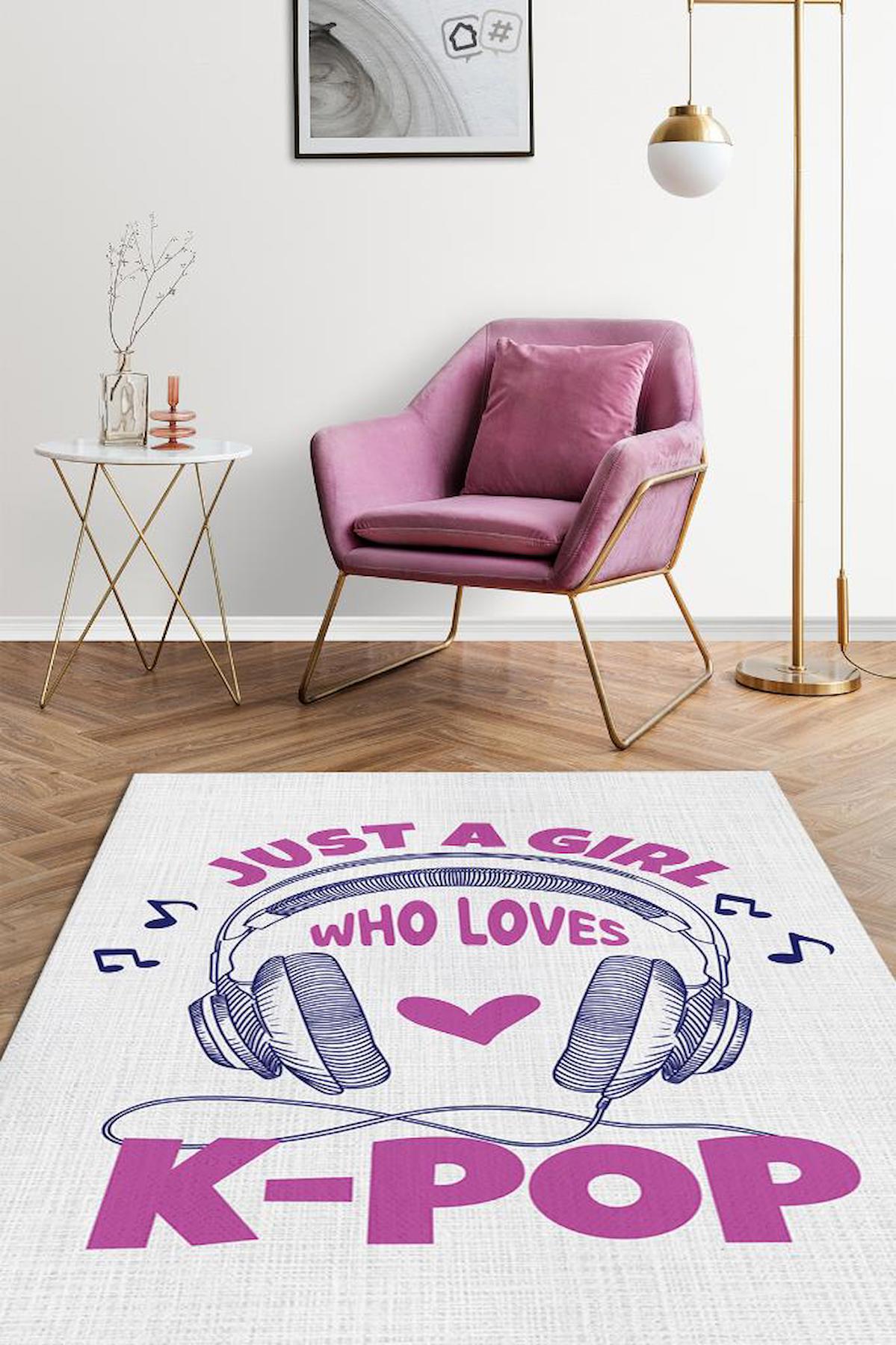 Homshtag K-Pop Krem 4 mm Pamuk Antistatik Yıkanabilir İnce Kaymaz Dikdörtgen Makine Dokuma Genç Odası Halısı 80x300 cm