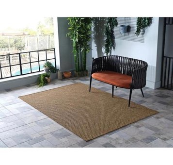 Gümüşsuyu Deco Natural Kahverengi 6 mm Pamuk Toz Tutmaz Yıkanabilir İnce Kaymaz Dikdörtgen Makine Dokuma Salon Halısı 80x140 cm