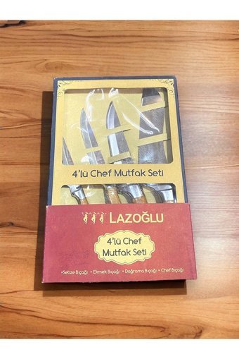 Lazoğlu Sürmene 4'lü Chef Bıçak Seti