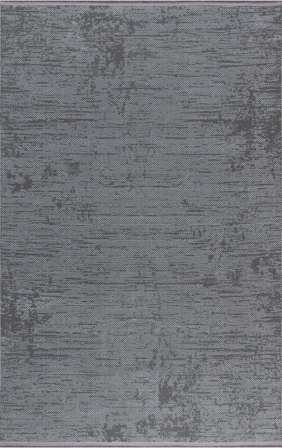 Padişah Aspen 63524 Gri 6 mm Polyester Toz Tutmaz Yıkanabilir İnce Kaymaz Dikdörtgen Makine Dokuma Salon Halısı 160x230 cm