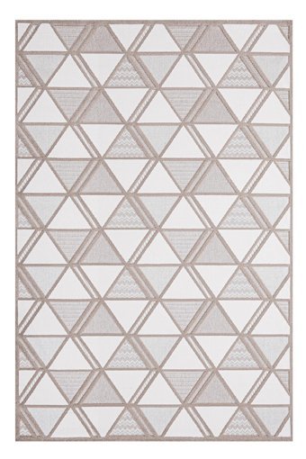 Alpina Home Dolce Krem 7 mm Polyester Yıkanabilir İnce Kaymaz Jüt Taban Dikdörtgen Makine Dokuma Salon Halısı 100x150 cm