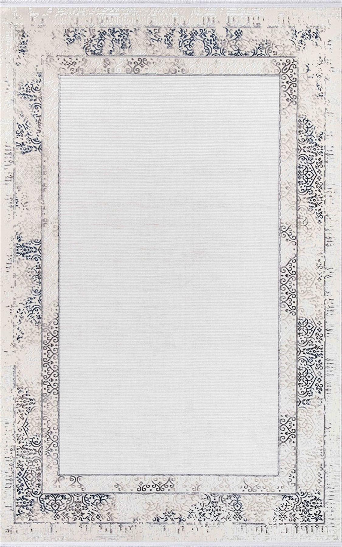 İpek Mekik Halı Sihir 17350 Krem 6 mm Polyester Toz Tutmaz Yıkanabilir İnce Kaymaz Pamuk Taban Dikdörtgen Makine Dokuma Antre-Çocuk Odası-Salon-Yatak Odası Halısı 160x230 cm