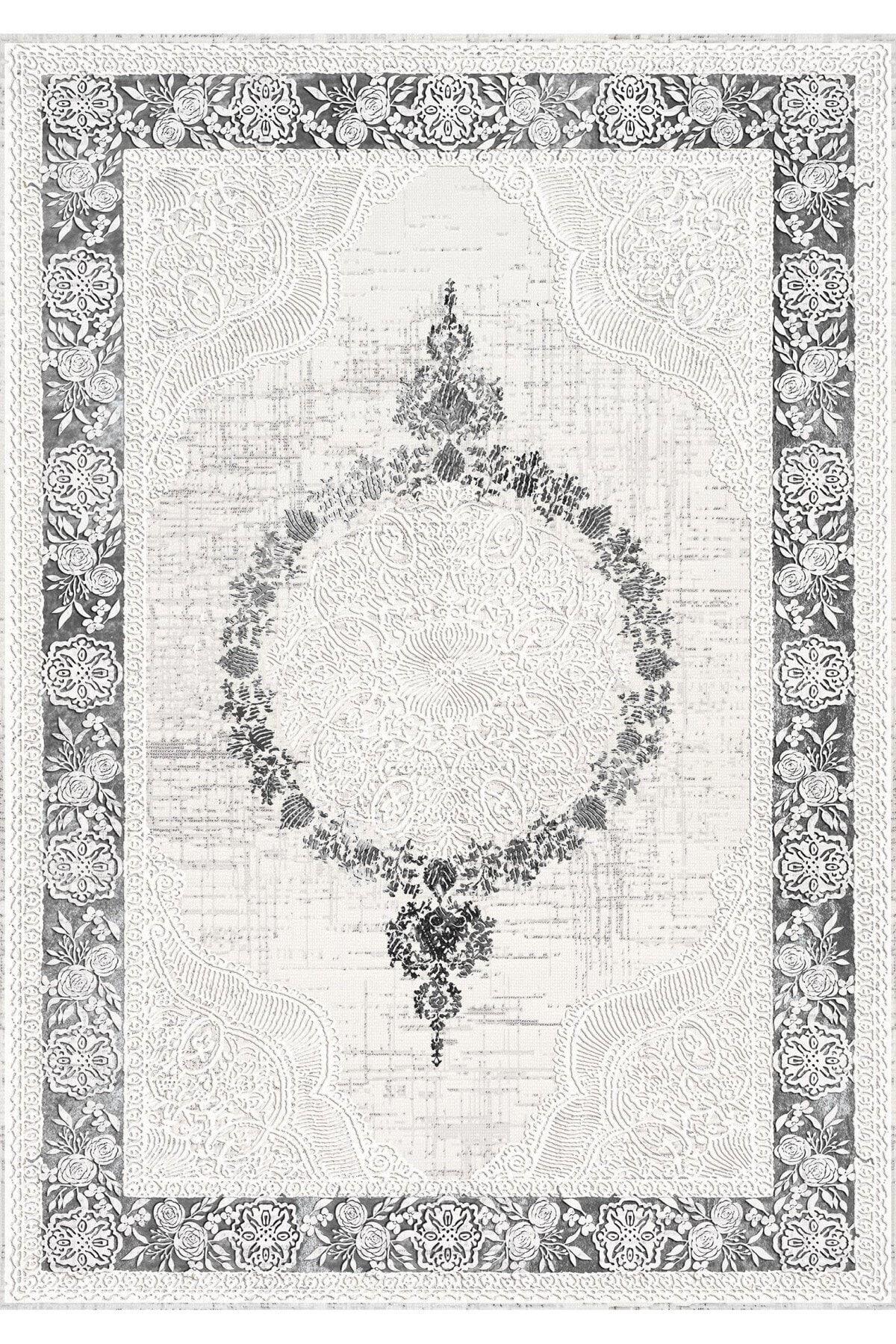 Aldora 352 Çok Renkli 9 mm Deri Leke tutmaz Yıkanabilir İnce Kaymaz Deri Taban Dikdörtgen Makine Dokuma Salon Halısı 80x150 cm