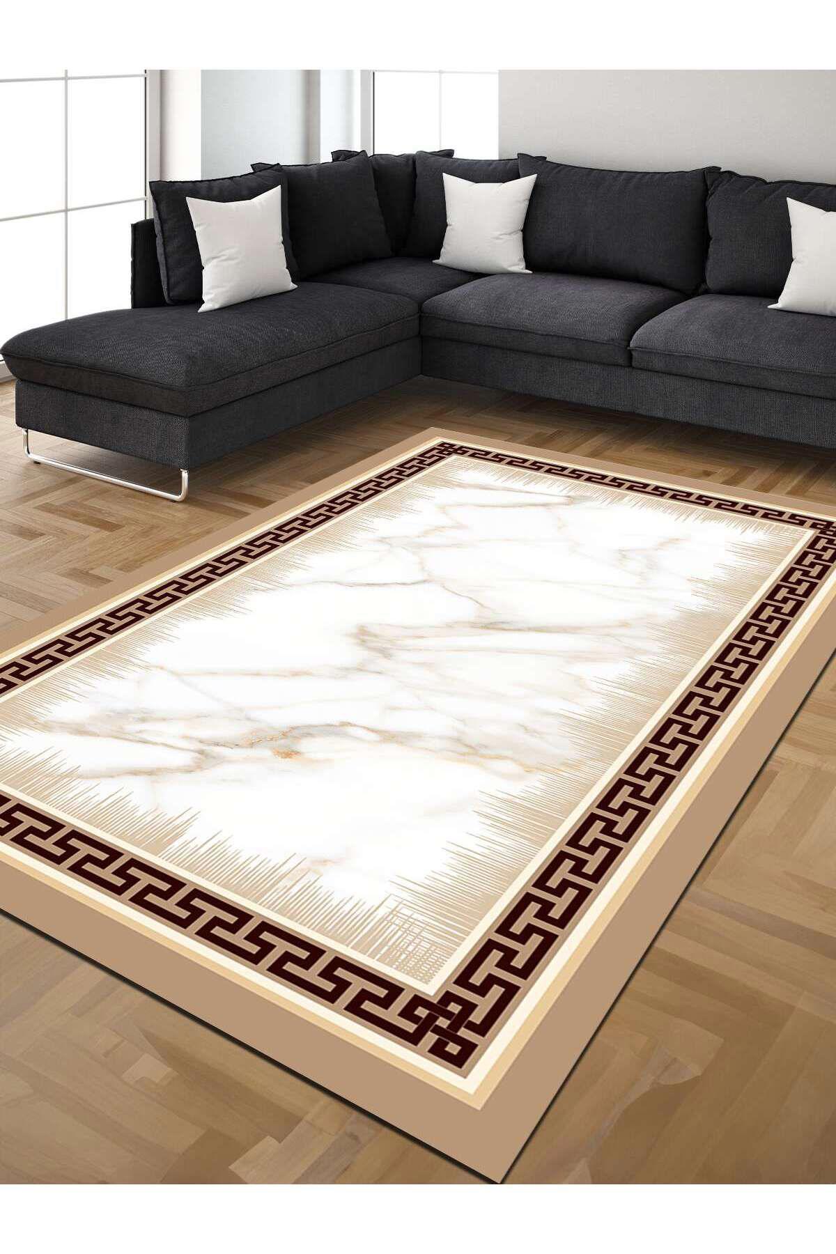İnspira Gri 12 mm Polyester Kaymaz Taban Dikdörtgen Halı 160x235 cm