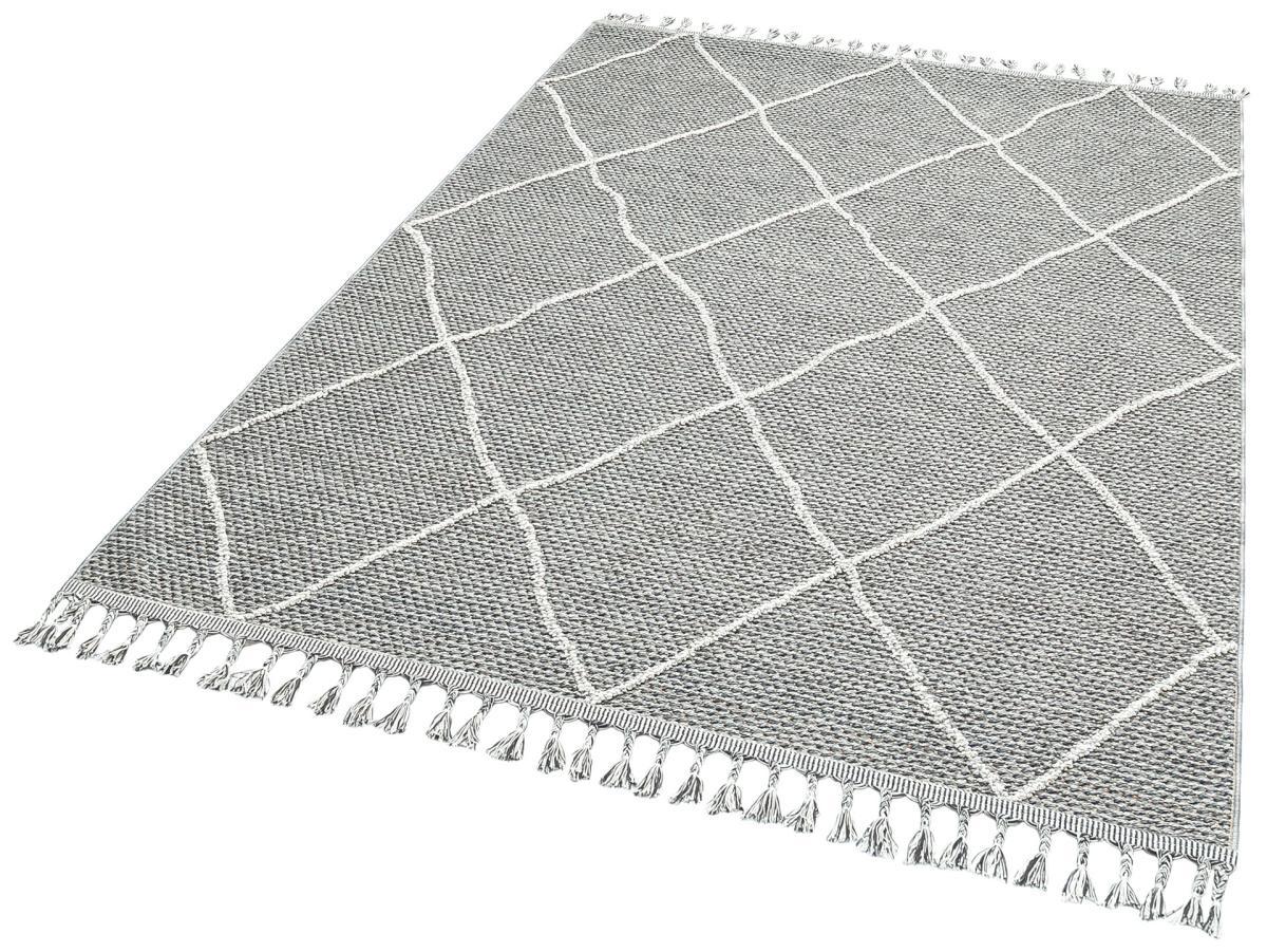 Eko Halı Soho SH02 Krem 10 mm Polyester Toz Tutmaz İnce Dikdörtgen Makine Dokuma Salon Halısı 120x180 cm