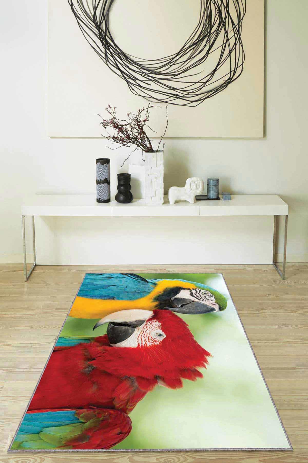 Viva Home RV323 Krem 7 mm Mikropolyester Yalıtıma Yardımcı Yıkanabilir Orta Kaymaz Dot Taban Dikdörtgen Makine Dokuma Oturma Odası Halısı 200x290 cm