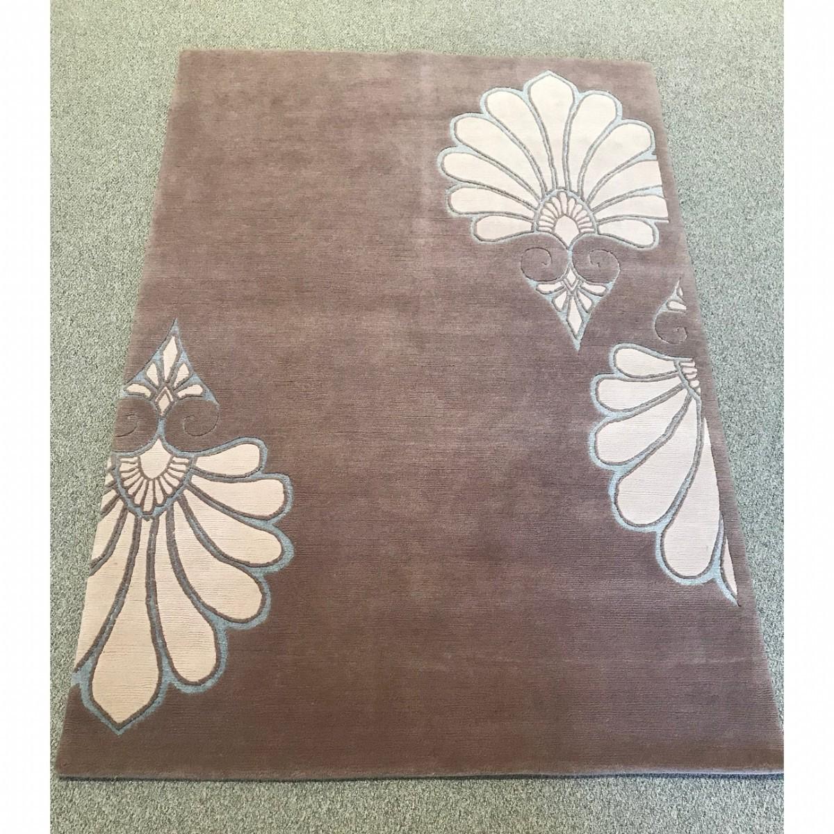 Agk Classic M095 Bej-Kahverengi Yün Yıkanabilir İnce Kaymaz Jüt Taban Dikdörtgen Makine Dokuma Salon Halısı 160x230 cm