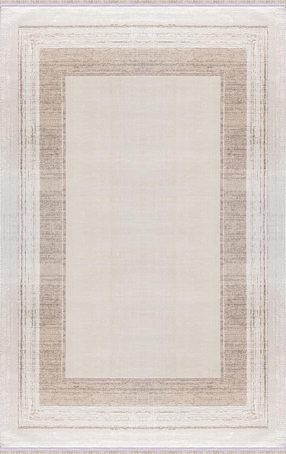 Merinos Lion 62744 Vizon 5 mm Polyester Antibakteriyel Yıkanabilir Kalın Kaymaz Dikdörtgen Makine Dokuma Salon Halısı 80x150 cm