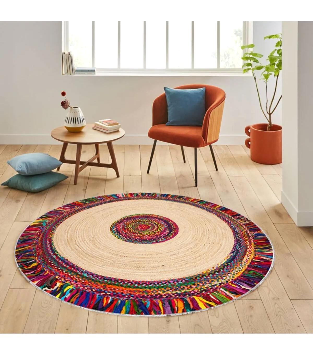 Rovigo Home RVG7009 Krem 8 mm Polyester Antibakteriyel-Leke Tutmaz-Toz Tutmaz Yıkanabilir İnce Kaymaz Dot Taban Yuvarlak Makine Dokuma Salon Halısı 160x300 cm