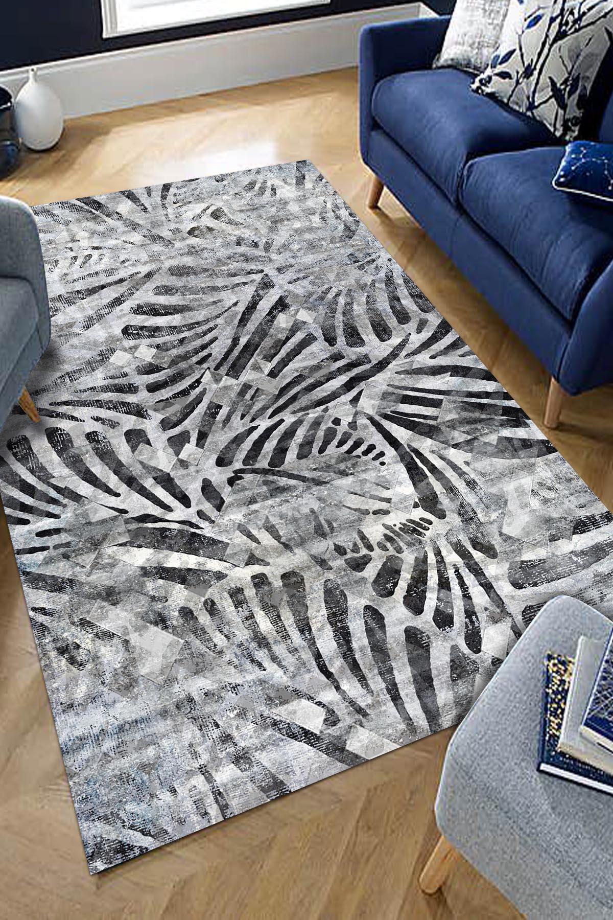 Aida Home Greyshade Krem 0.5 mm Pamuk Yıkanabilir İnce Kaymaz Pamuk Taban Dikdörtgen Makine Dokuma Salon Halısı 100x300 cm