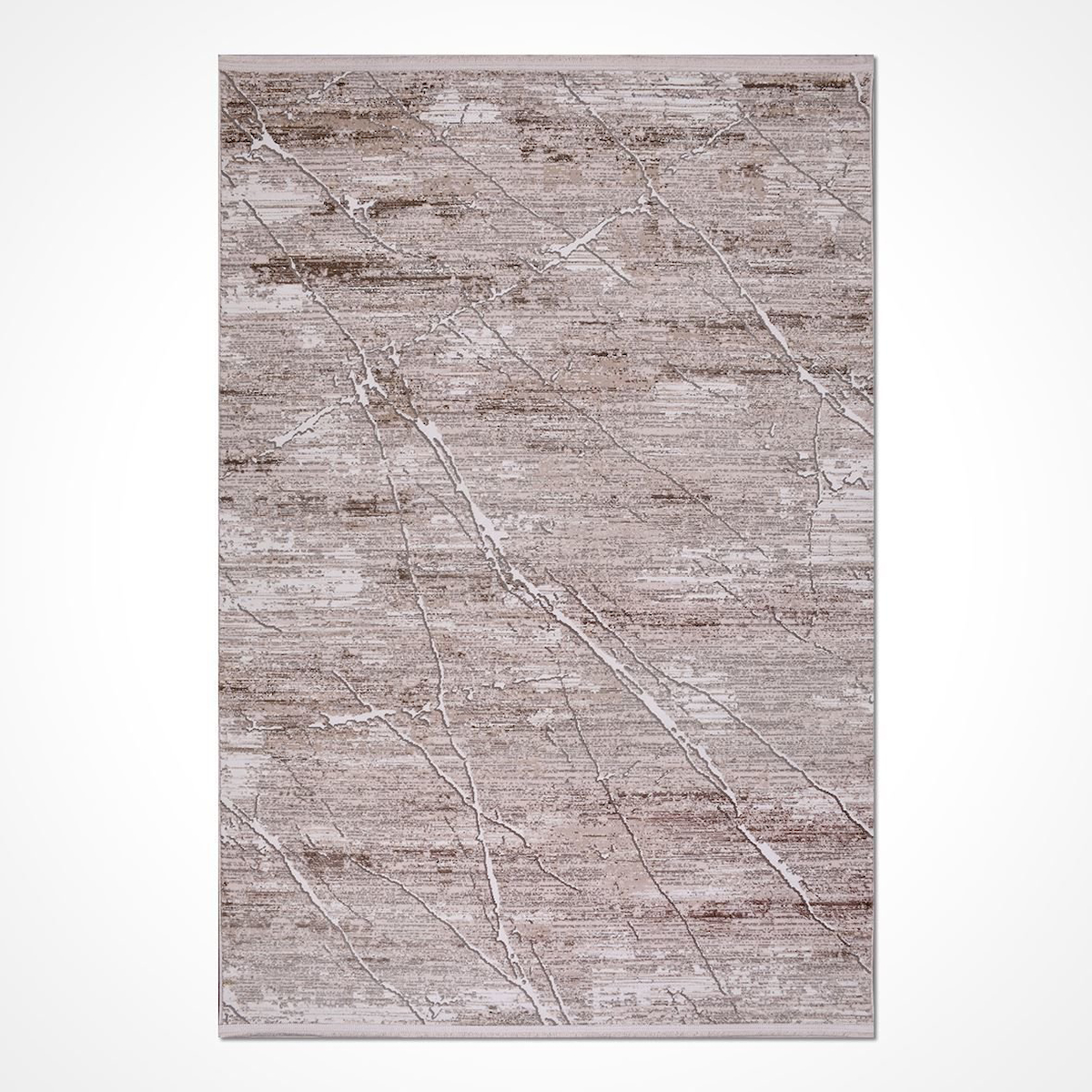 Crea Halı Pınar 9464BJ Krem 6 mm Polipropilen Toz Tutmaz Yıkanabilir İnce Soyut Temalı Dikdörtgen Makine Dokuma Salon Halısı 140x180 cm