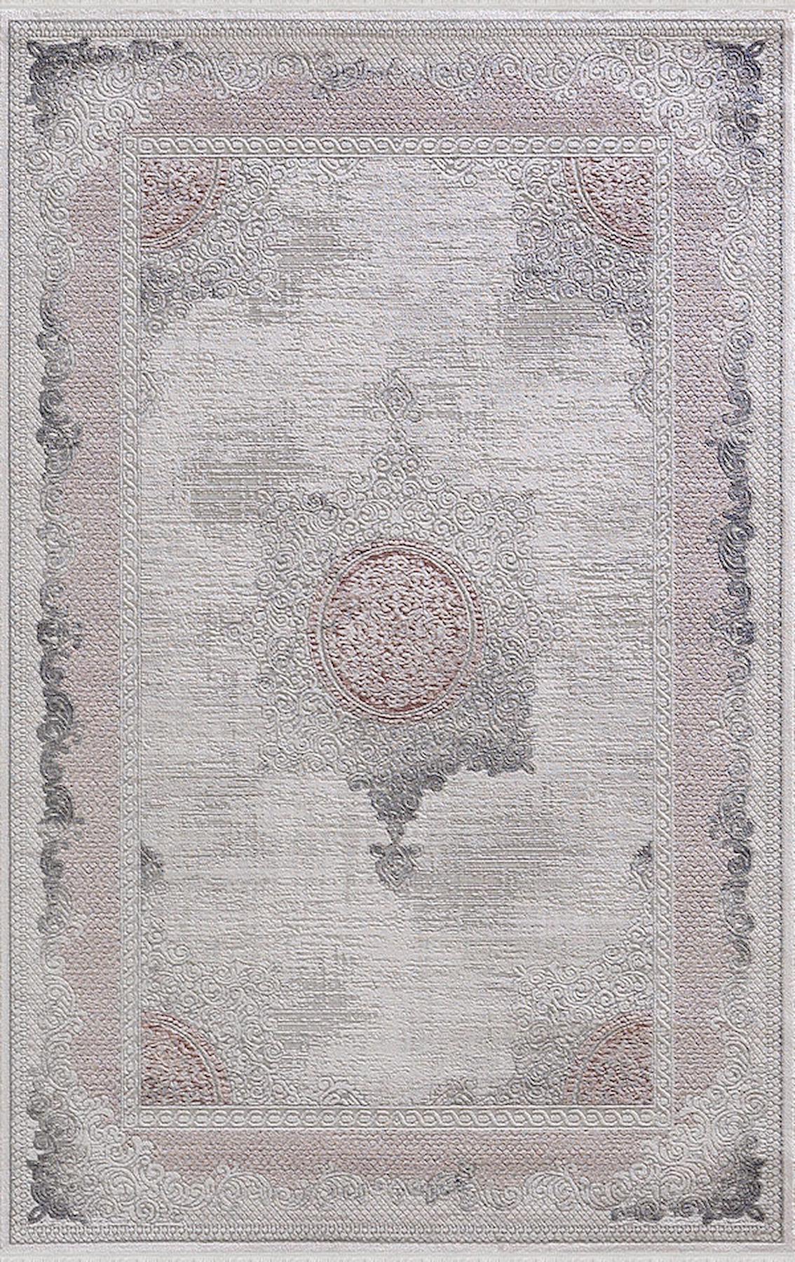 Merinos Diyez 34929 Çok Renkli 9 mm Akrilik Yıkanabilir İnce Kaymaz Dikdörtgen Makine Dokuma Salon Halısı 120x180 cm