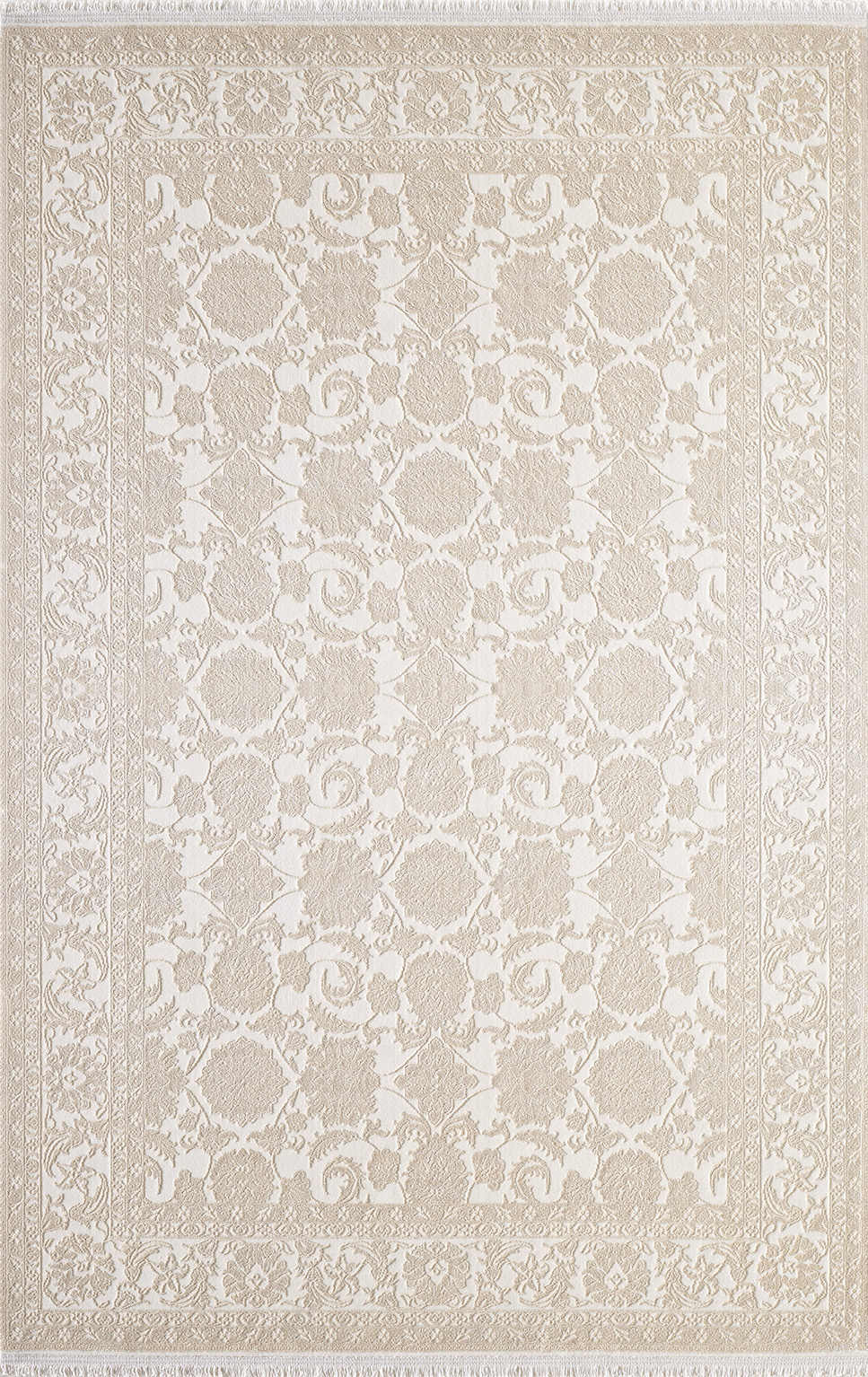 Gümüşsuyu 11309 Vizon 8 mm Viskon Antibakteriyel Yıkanabilir İnce Dikdörtgen Makine Dokuma Salon Halısı 180x180 cm