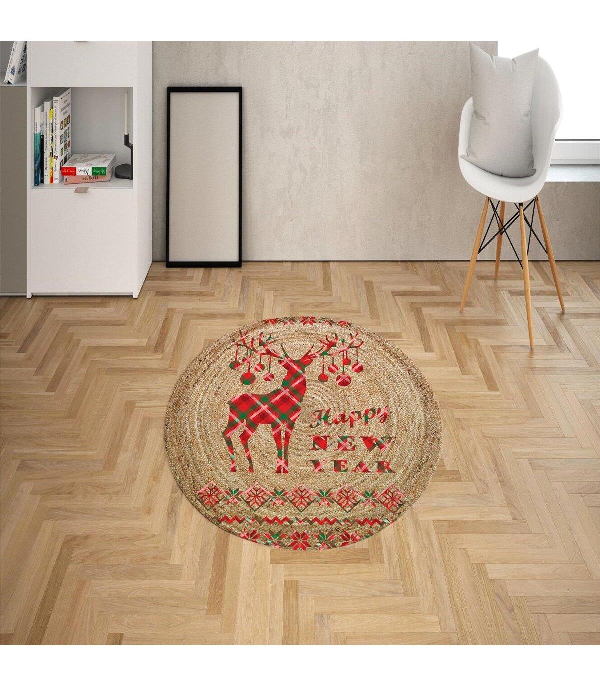 Doruklar Home Collection Krem 0.7 mm Polyester Leke Tutmaz-Toz Tutmaz Yıkanabilir Orta Kaymaz Dot Taban Dikdörtgen Makine Dokuma Antre-Salon Halısı 140x220 cm