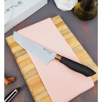 Castle Kitchen Black Copper Serisi 6'lı Mutfak Bıçak Seti Standlı