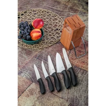 Cooker CKR2830 6 Parça Standlı Bıçak Seti - Siyah