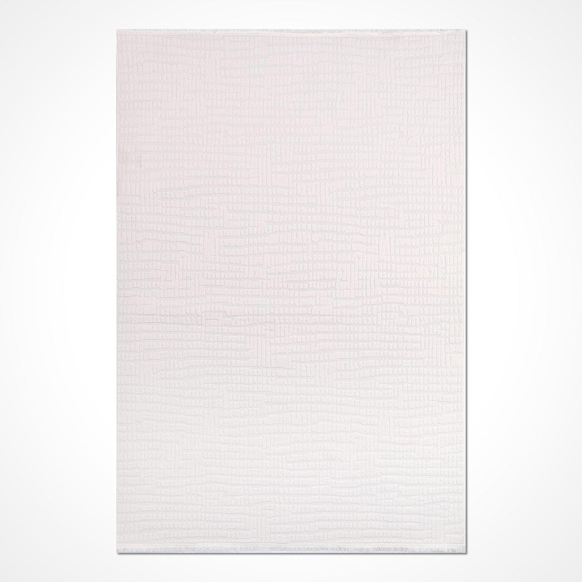 Dekozer Krem Antialerjenik-Toz Tutmaz Yıkanabilir Orta Kaymaz Pamuk Taban Makine Dokuma Oturma Odası-Salon Halısı 120x180 cm