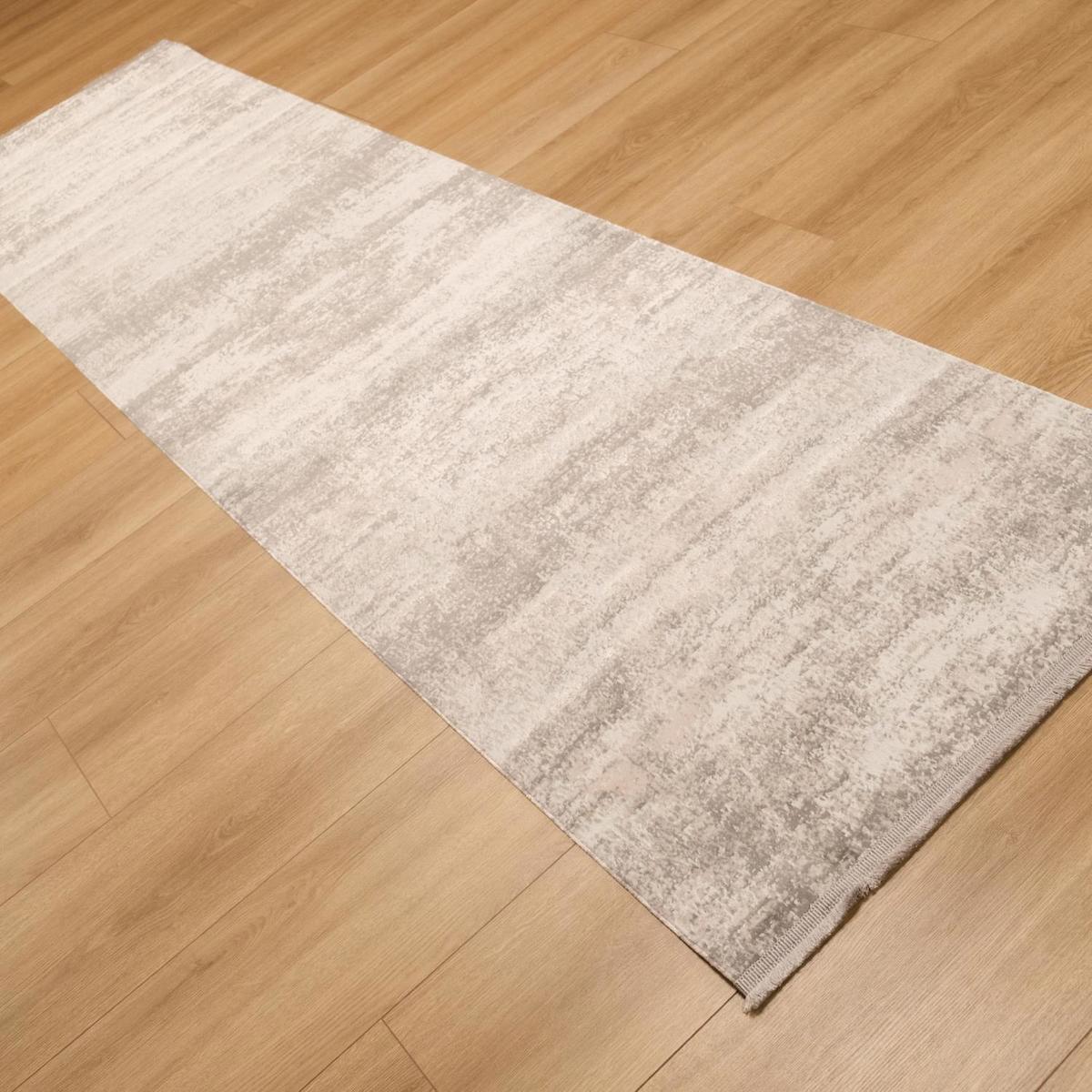 Eko Halı Krem Pamuk Silinebilir Yıkanabilir Kaymaz Dikdörtgen Makine Dokuma Oturma Odası-Salon Halısı 120x180 cm