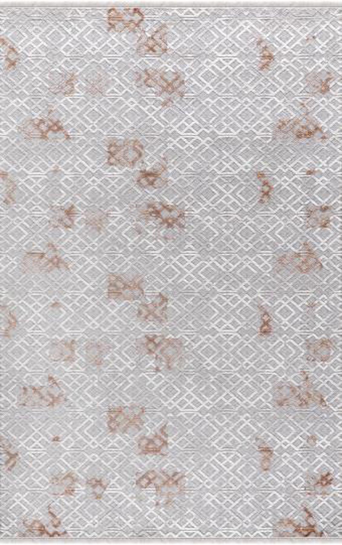 Padişah Sümela 39145 Krem 9 mm Akrilik Yıkanabilir İnce Kaymaz Dikdörtgen Makine Dokuma Salon Halısı 80x150 cm