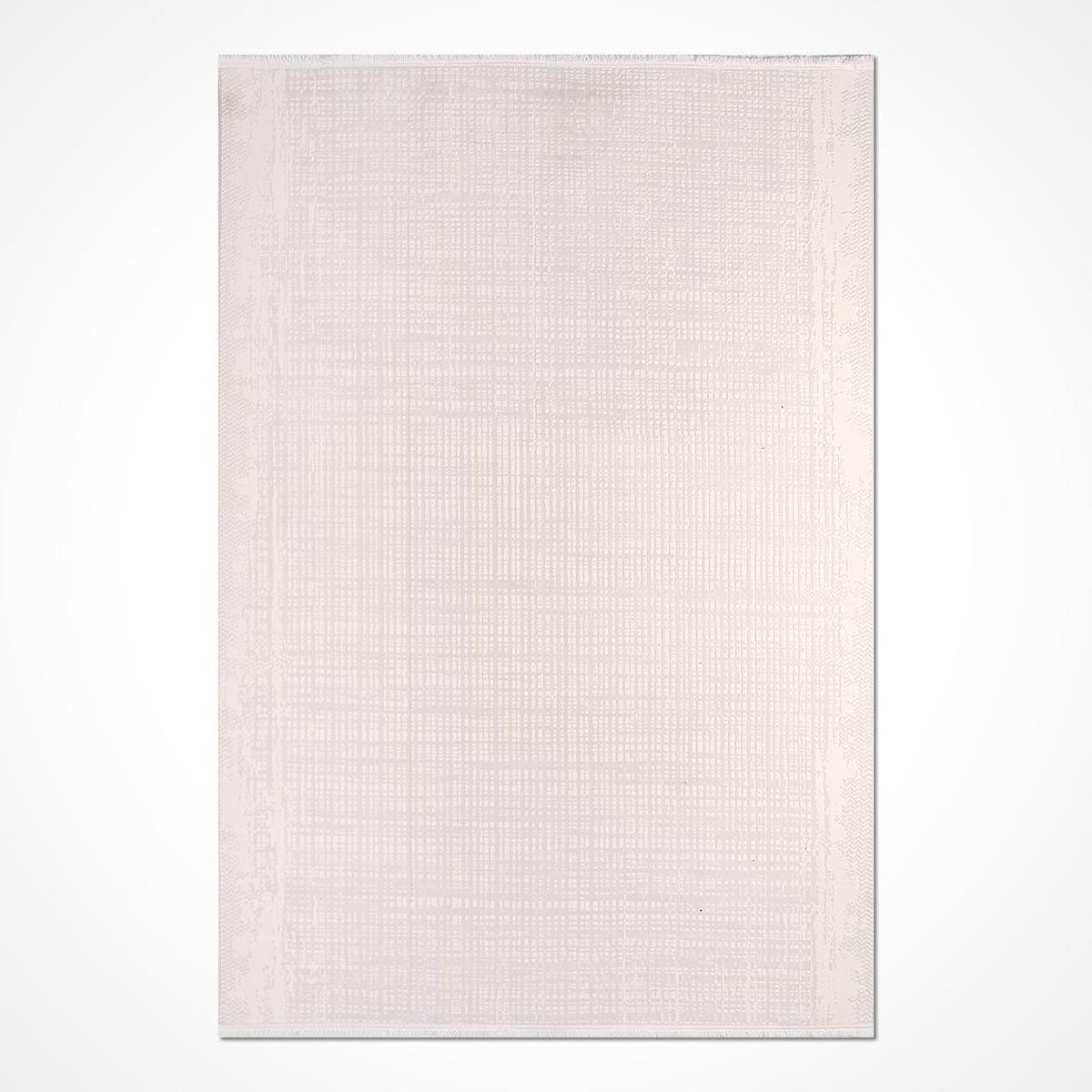 Crea Halı Silver 16503 Krem 6 mm Polyester Toz Tutmaz Yıkanabilir İnce Dikdörtgen Makine Dokuma Salon Halısı 200x300 cm
