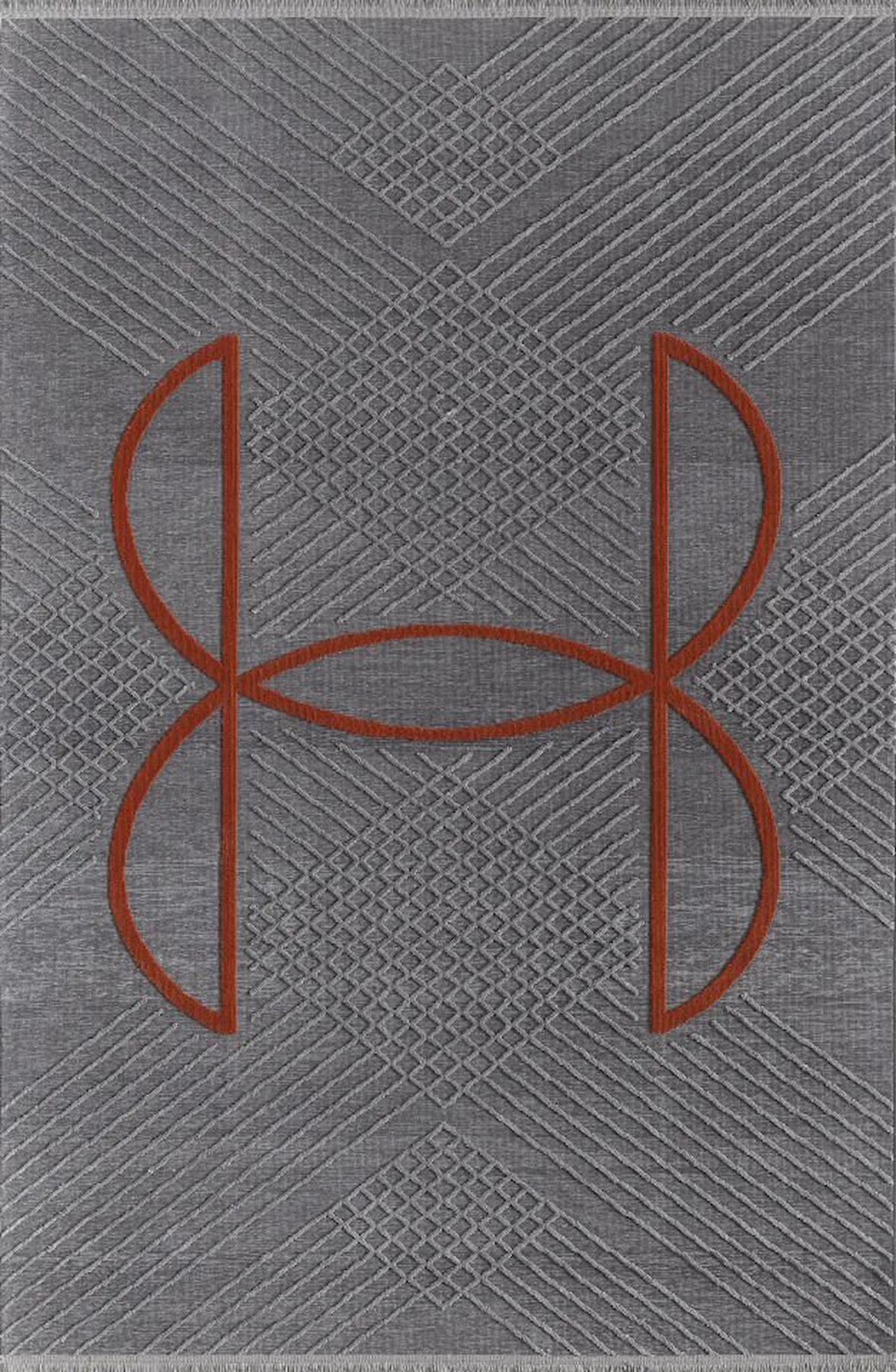 Pierre Cardin Maxwell MK01D Antrasit 0.8 mm Akrilik Yumuşak Yıkanabilir İnce Kaymaz Dikdörtgen Makine Dokuma Salon Halısı 160x230 cm