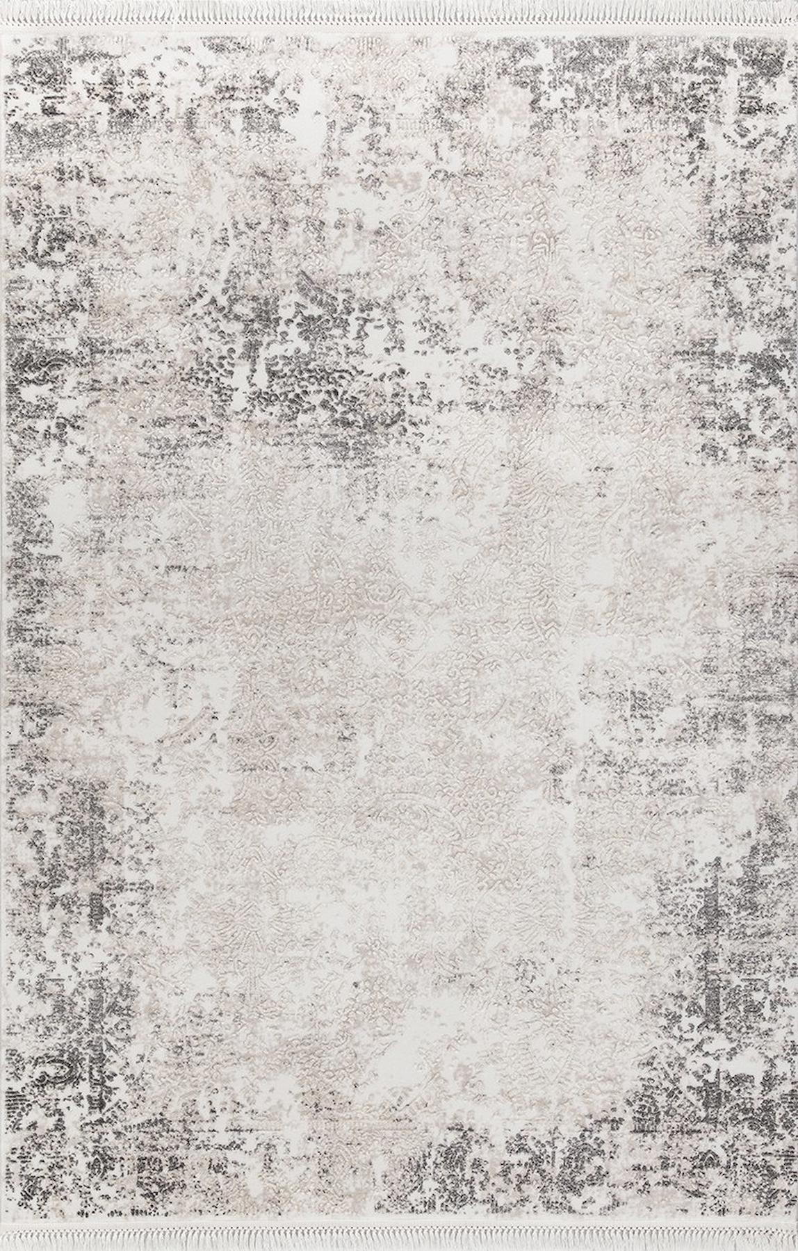 Flora Halı Ayşıl 1717B Krem 4 mm Akrilik-Bambu Silinebilir Yıkanabilir Dikdörtgen Makine Dokuma Salon Halısı 160x230 cm