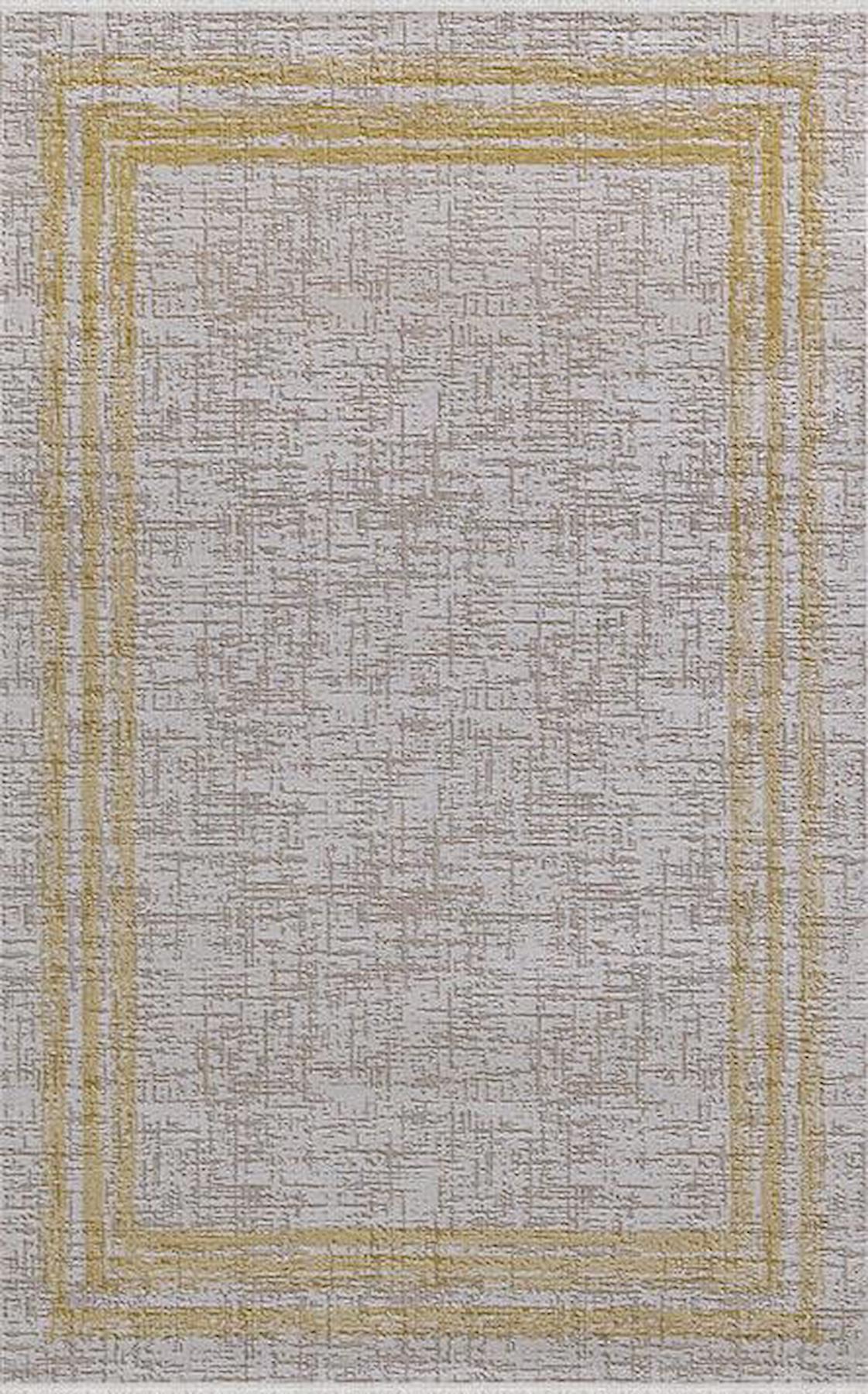 Efsane Halı 34943 Gri 10 mm Akrilik Silinebilir Yıkanabilir Orta Kaymaz Dikdörtgen Makine Dokuma Salon Halısı 80x120 cm