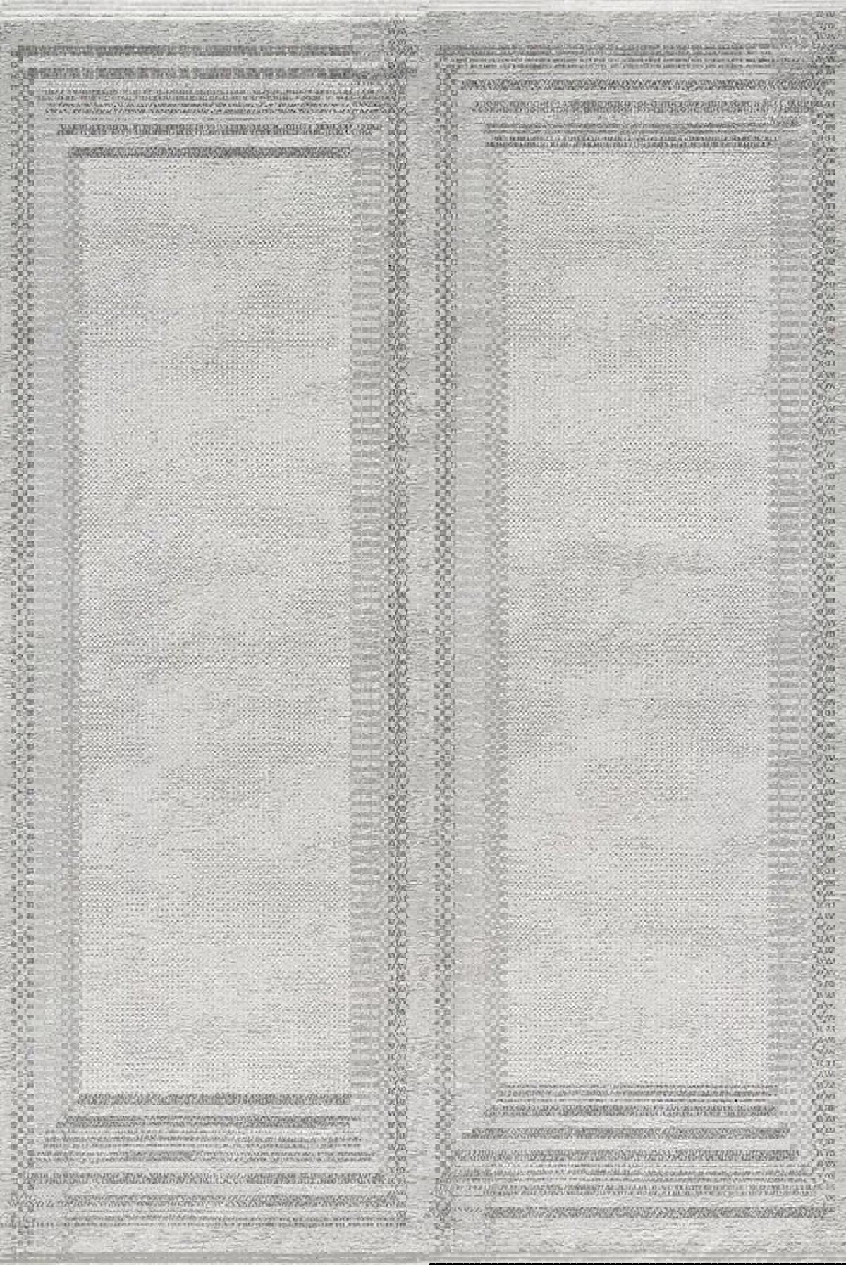 Atlas Halı Times TQ01D Gri 0.6 mm Akrilik Yıkanabilir İnce Kaymaz Jüt Taban Dikdörtgen Makine Dokuma Salon Halısı 120x180 cm