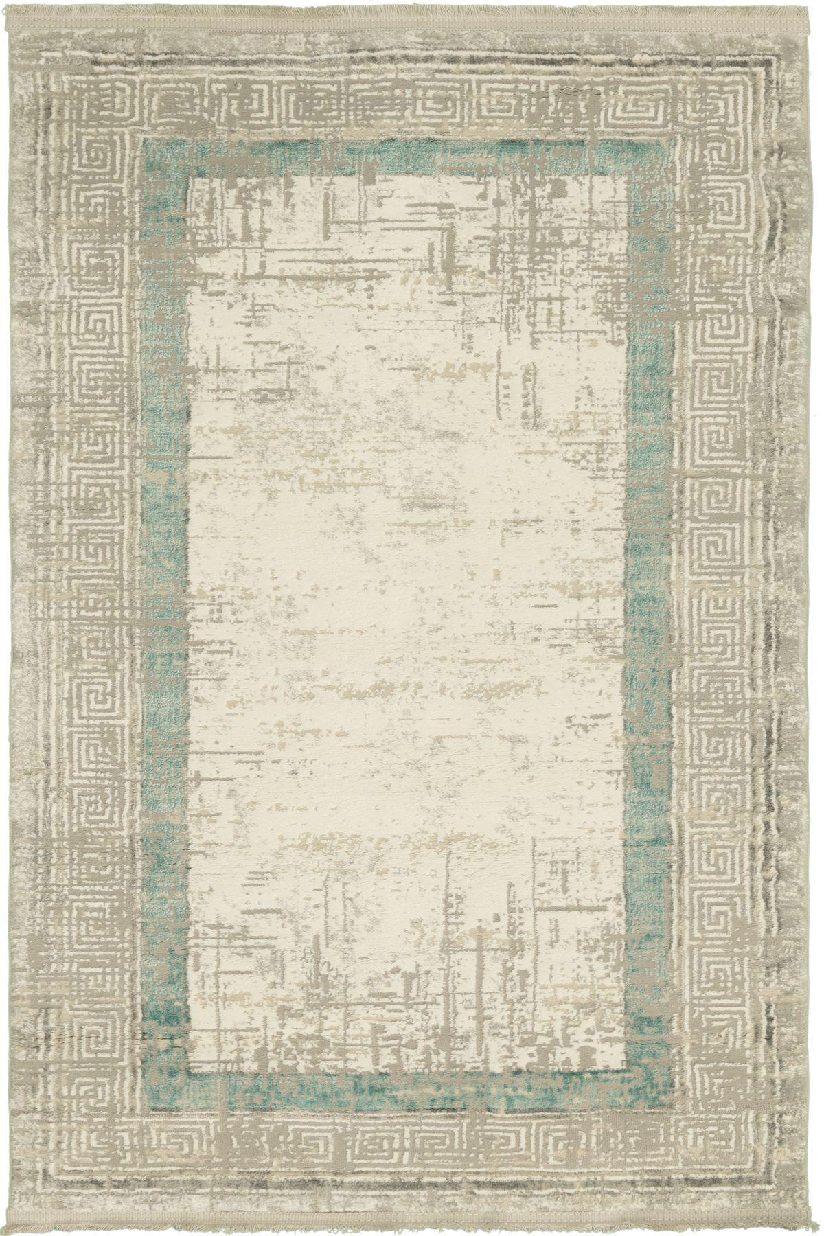 Tuğra Halı Rixos Ivona IV02 Krem 7 mm Polyester Yıkanabilir Kalın Kaymaz Taban Dikdörtgen Makine Dokuma Salon Halısı 200x300 cm