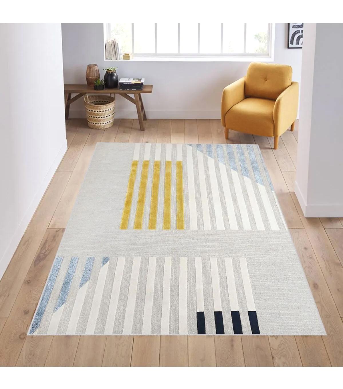 Rovigo Home RVG0611 Gri 8 mm Polyester Antibakteriyel-Leke Tutmaz-Toz Tutmaz Yıkanabilir İnce Kaymaz Dot Taban Dikdörtgen Makine Dokuma Salon Halısı 80x250 cm