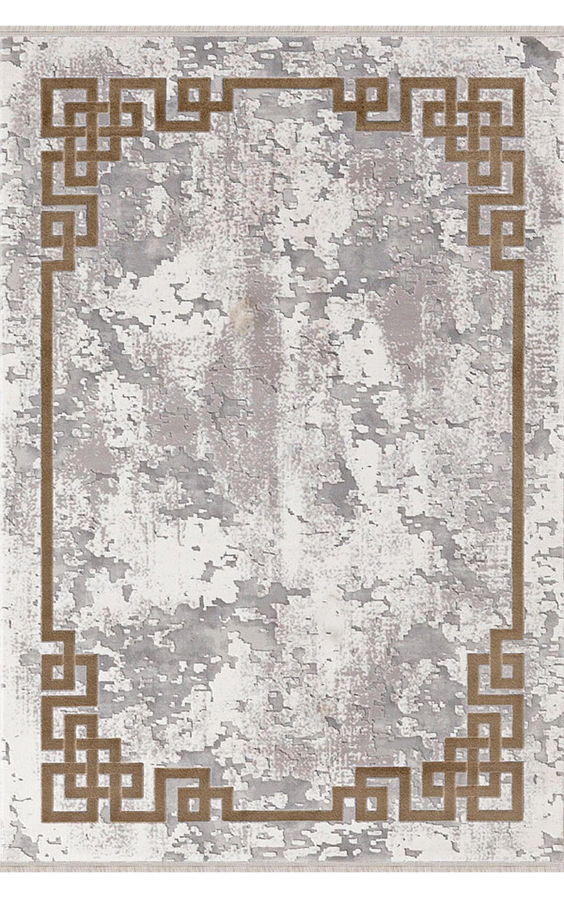Padişah Eternity 33262 Gri - Kahverengi 10 mm Akrilik Yıkanabilir İnce Dikdörtgen Makine Dokuma Salon Halısı 200x290 cm