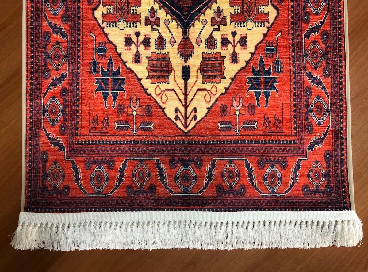 Prizma Home V6021 Çok Renkli Pamuk Toz Tutmaz Yıkanabilir Orta Dikdörtgen Makine Dokuma Oturma Odası-Salon Halısı 120x180 cm