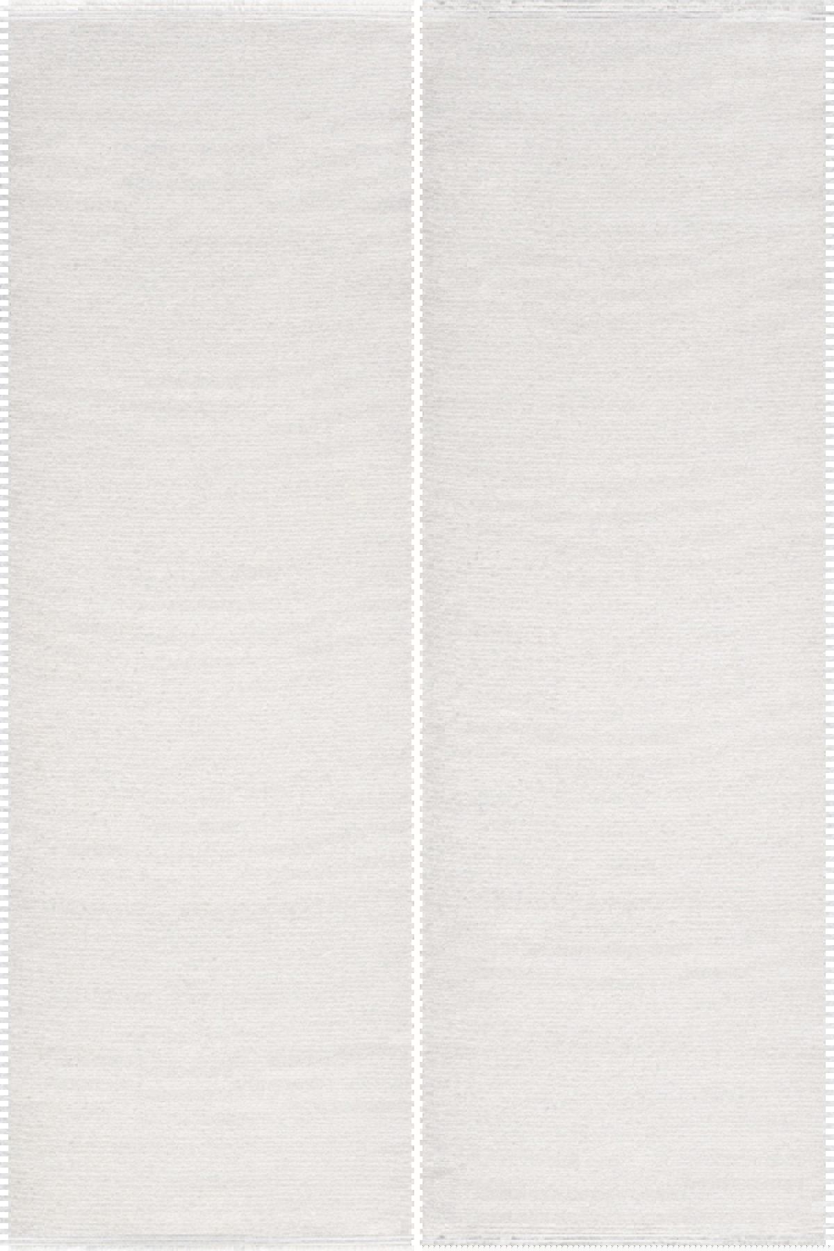 Pierre Cardin Jardin Beyaz 10 mm Akrilik Yumuşak Yıkanabilir İnce Kaymaz Dikdörtgen Makine Dokuma Salon Halısı 100x200 cm