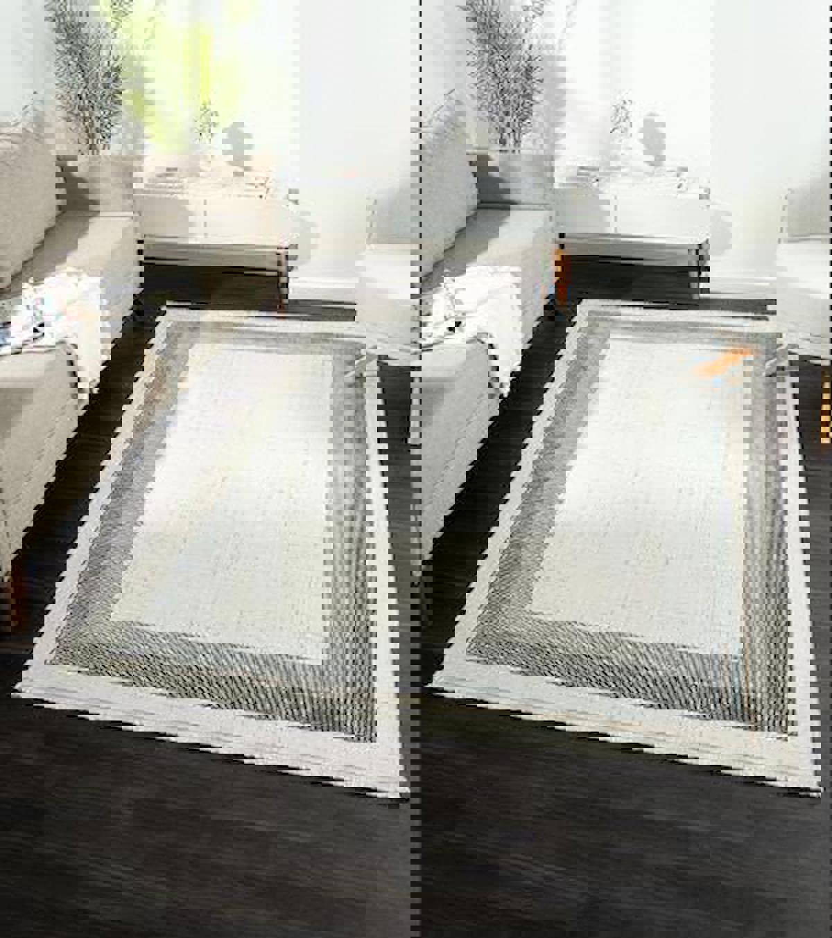 Çam Halı Karen KN001A Gri 7 mm Polyester Silinebilir Yıkanabilir Orta Dikdörtgen Makine Dokuma Salon Halısı 200x300 cm