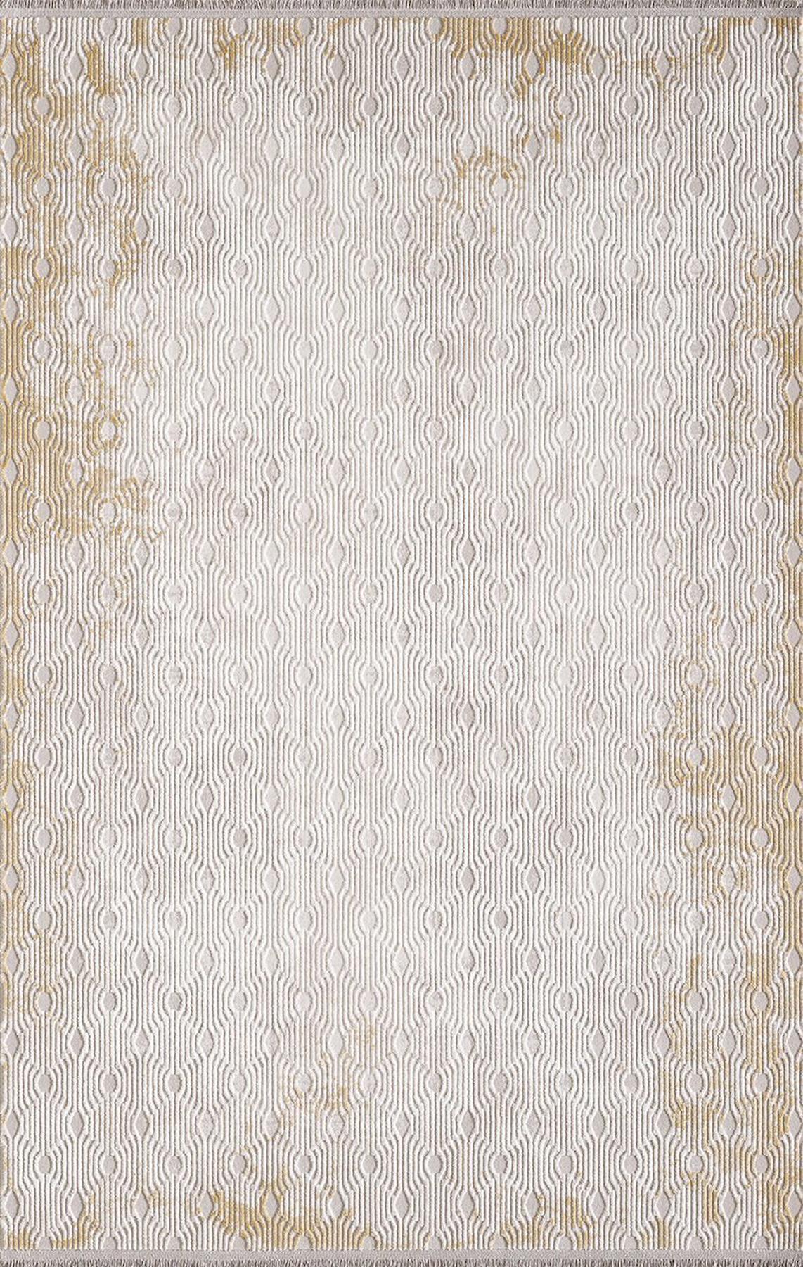 Artemis Halı Artex 02503B Krem Akrilik Yıkanabilir İnce Kaymaz Jüt Taban Dikdörtgen Makine Dokuma Salon Halısı 120x180 cm
