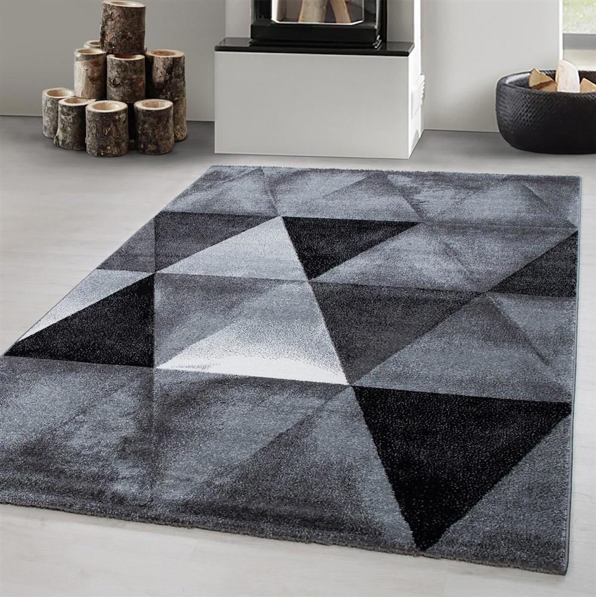 Red Halı Siyah 10 mm Polipropilen Antibakteriyel Yıkanabilir Kalın Kaymaz Jüt Taban Dikdörtgen Makine Dokuma Salon Halısı 80x500 cm