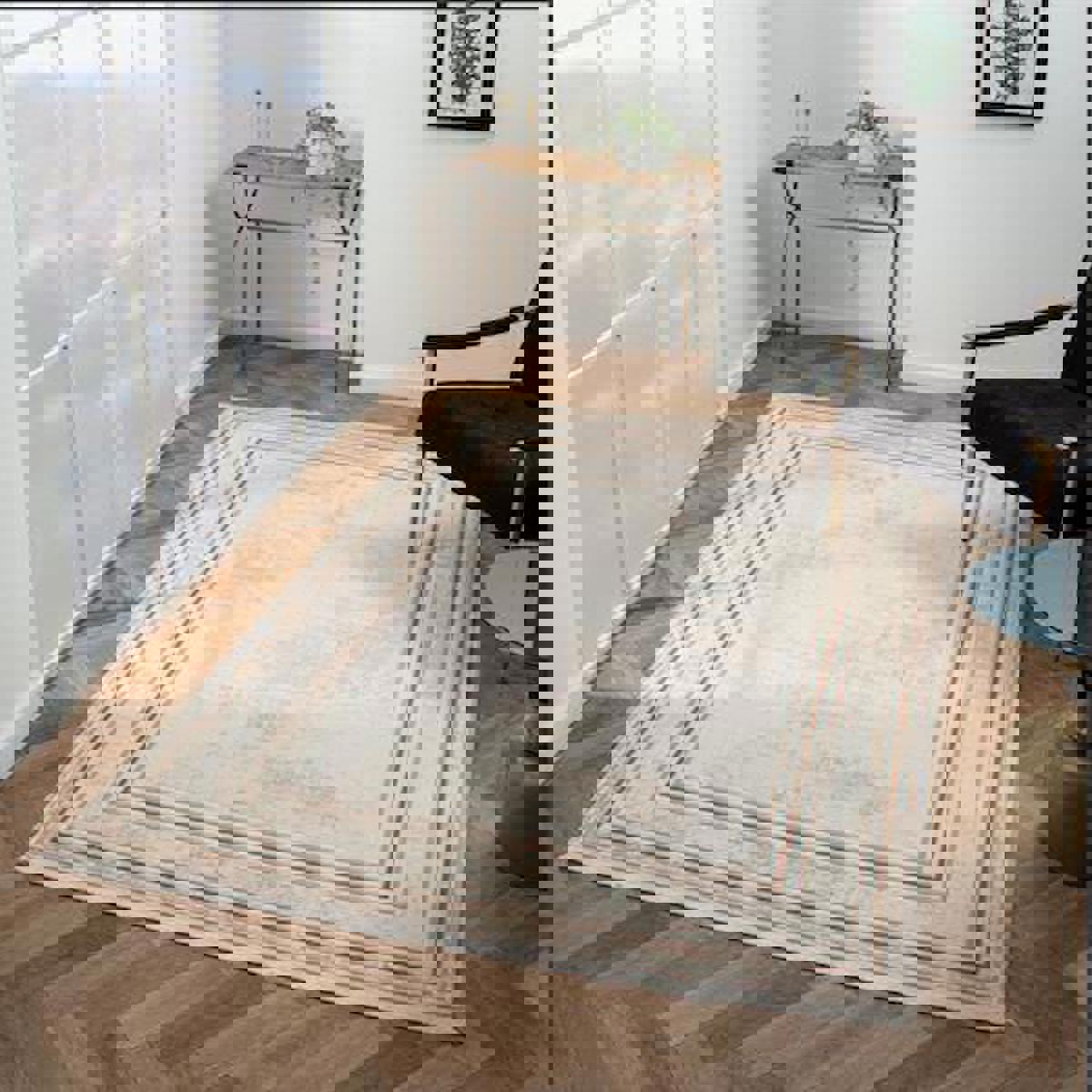 Çam Halı Scarlet SC002B Vizon 11 mm Akrilik Silinebilir Yıkanabilir Orta Dikdörtgen Makine Dokuma Salon Halısı 180x180 cm