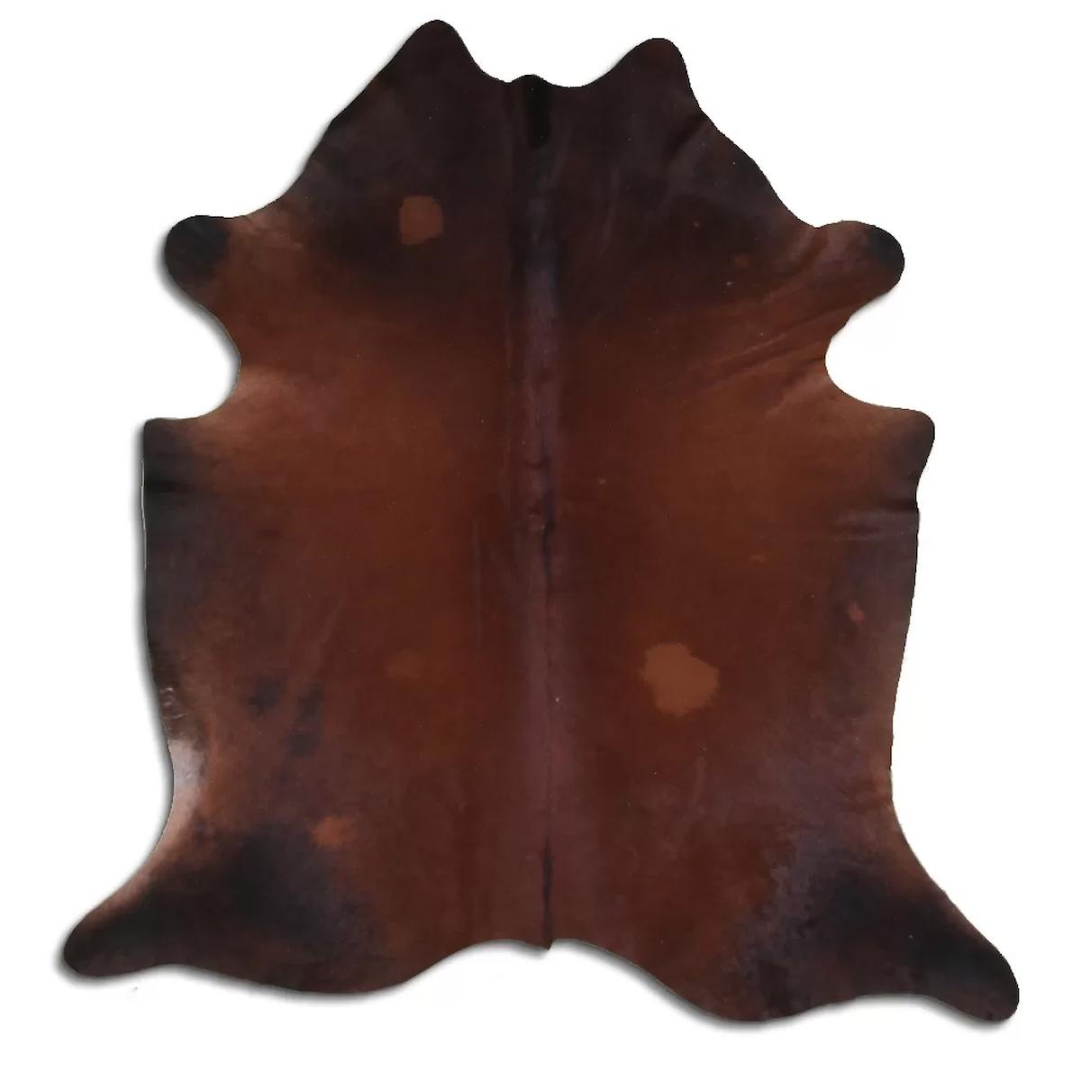 Fiesta Leather Art 66478 Krem 51 mm Deri Toz Tutmaz Yıkanabilir İnce Kaymaz Deri Taban Oval Makine Dokuma Salon Halısı 180x230 cm